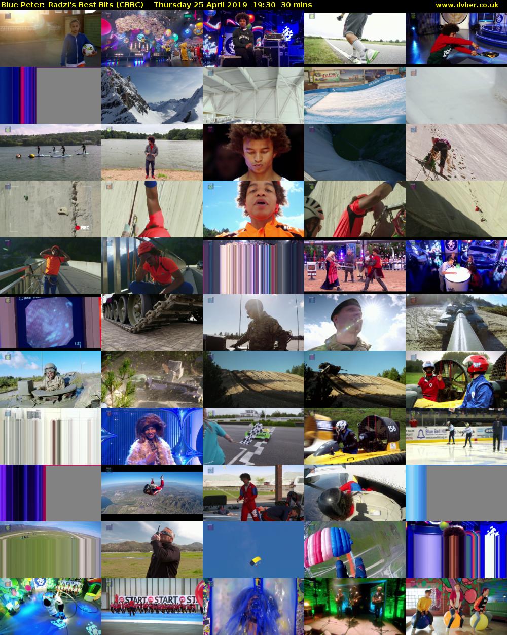 Blue Peter: Radzi's Best Bits (CBBC) Thursday 25 April 2019 19:30 - 20:00