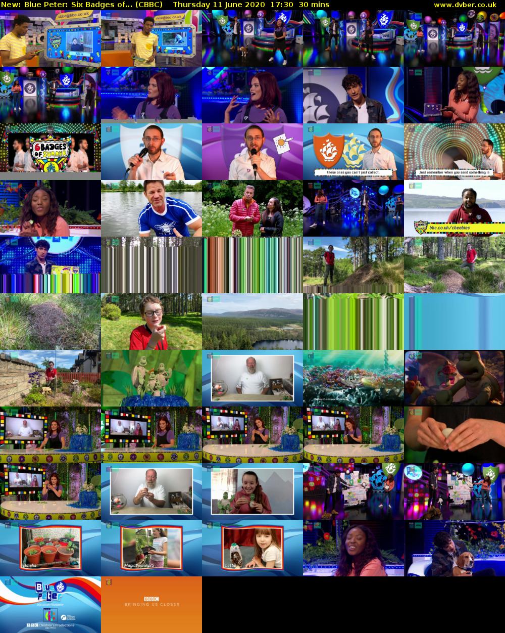 Blue Peter: Six Badges of... (CBBC) Thursday 11 June 2020 17:30 - 18:00