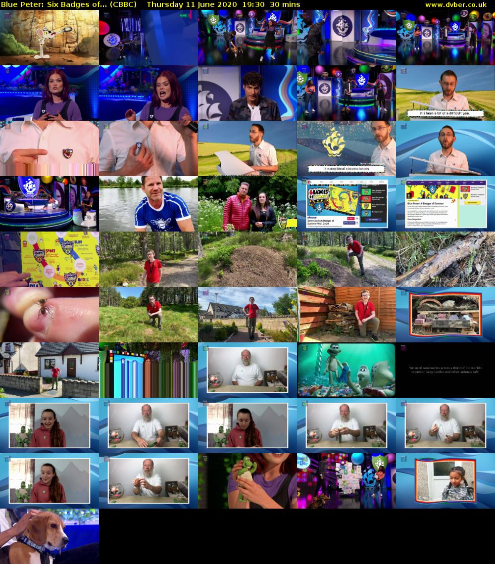 Blue Peter: Six Badges of... (CBBC) Thursday 11 June 2020 19:30 - 20:00