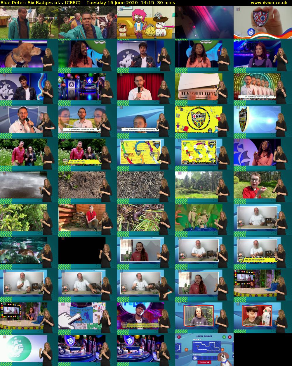 Blue Peter: Six Badges of... (CBBC) Tuesday 16 June 2020 14:15 - 14:45