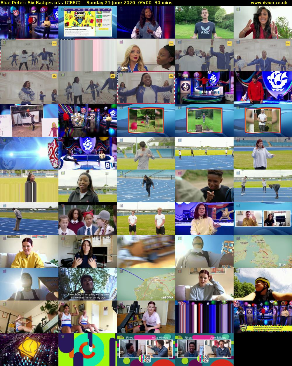 Blue Peter: Six Badges of... (CBBC) Sunday 21 June 2020 09:00 - 09:30