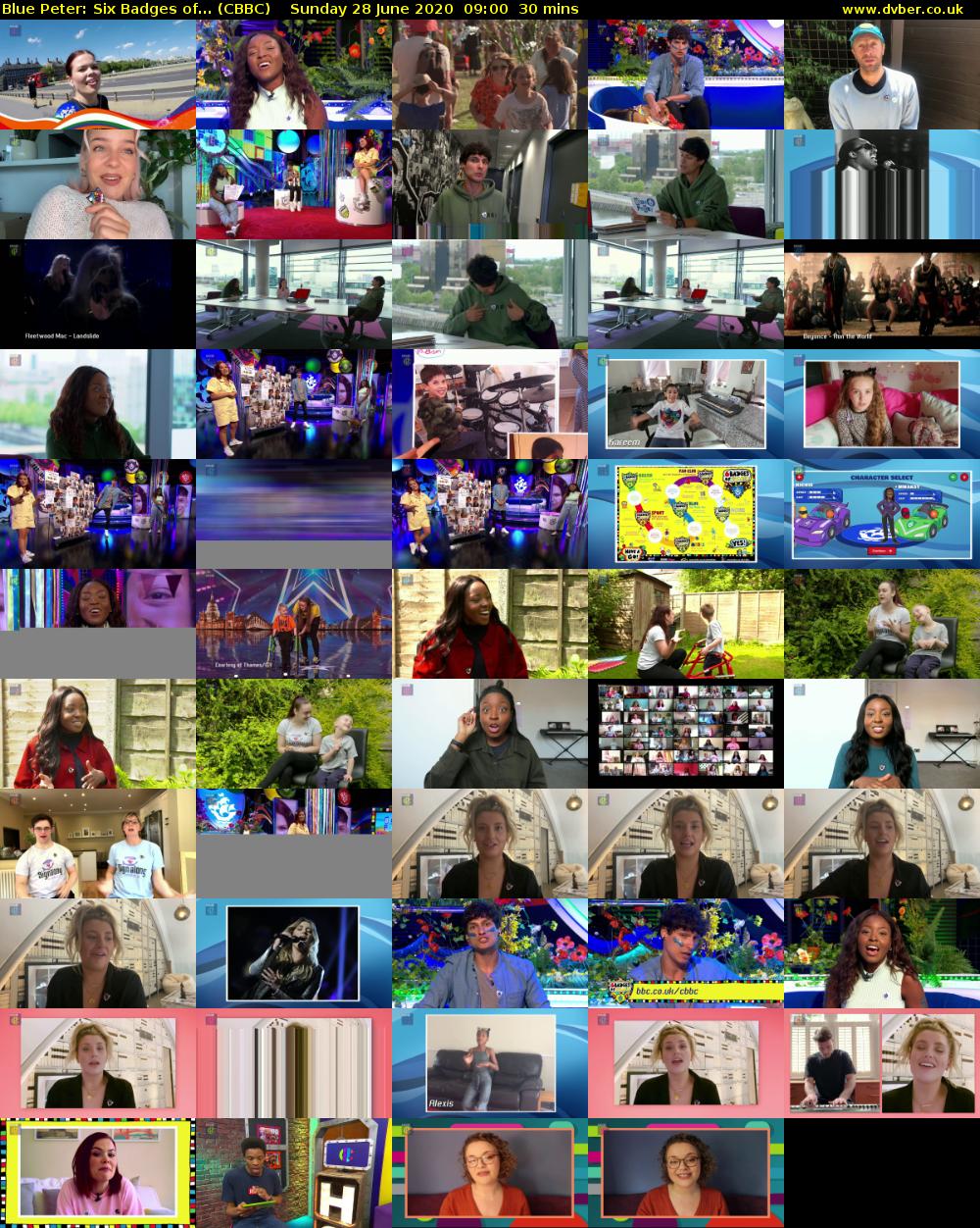 Blue Peter: Six Badges of... (CBBC) Sunday 28 June 2020 09:00 - 09:30