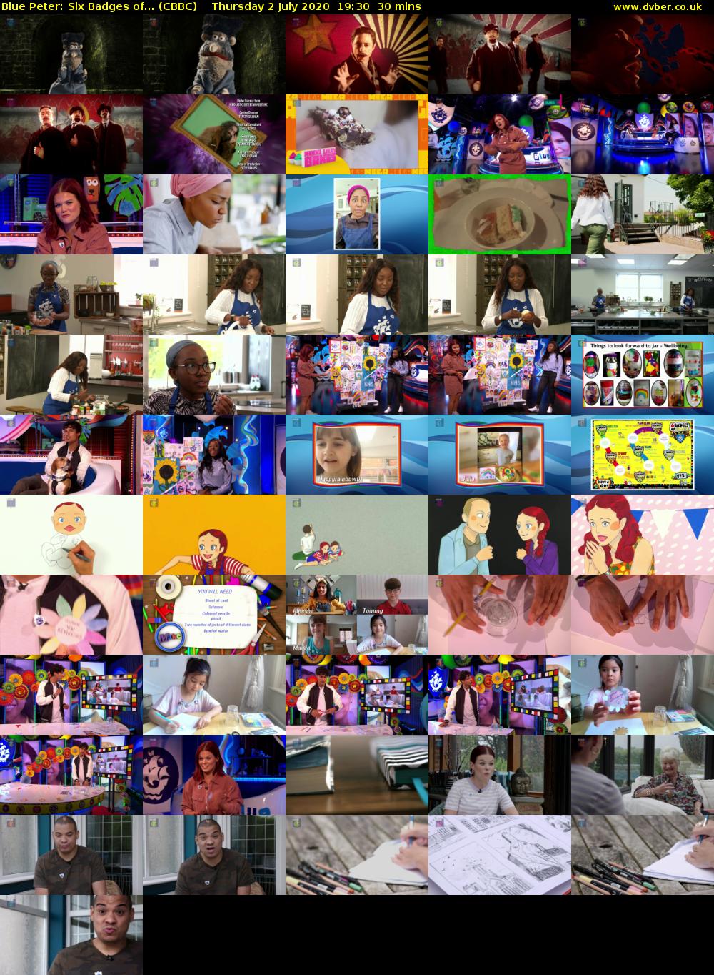Blue Peter: Six Badges of... (CBBC) Thursday 2 July 2020 19:30 - 20:00