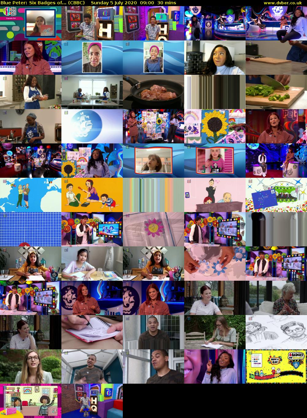 Blue Peter: Six Badges of... (CBBC) Sunday 5 July 2020 09:00 - 09:30