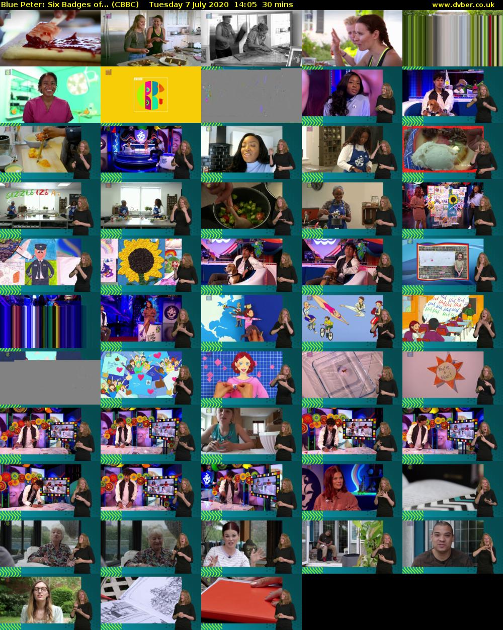 Blue Peter: Six Badges of... (CBBC) Tuesday 7 July 2020 14:05 - 14:35