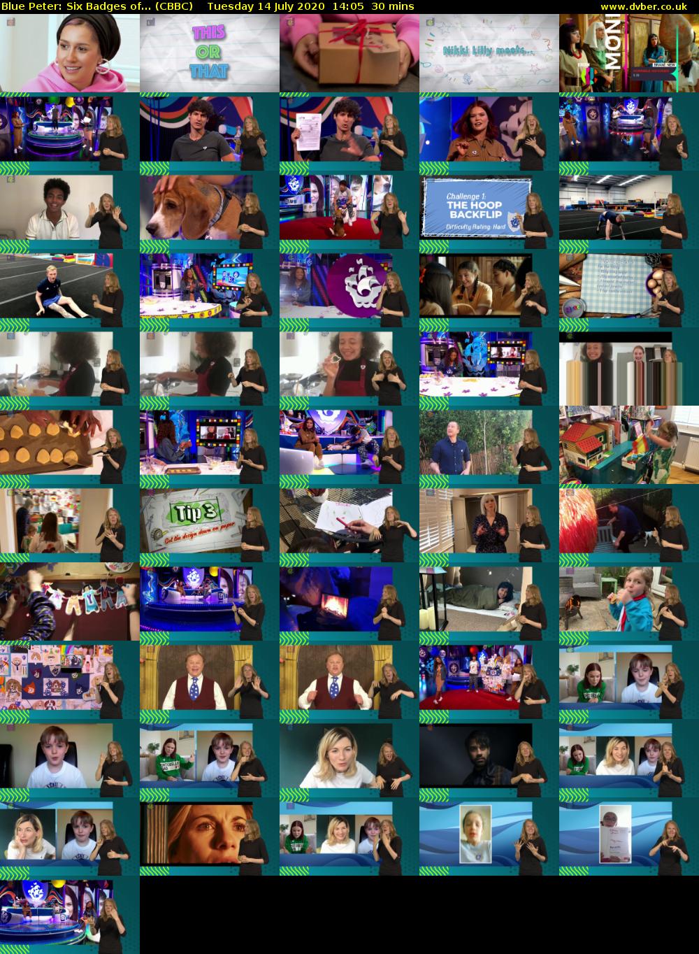 Blue Peter: Six Badges of... (CBBC) Tuesday 14 July 2020 14:05 - 14:35