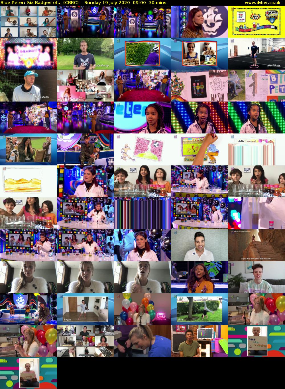 Blue Peter: Six Badges of... (CBBC) Sunday 19 July 2020 09:00 - 09:30