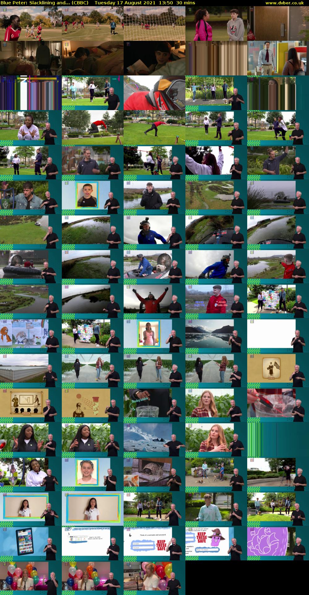 Blue Peter: Slacklining and... (CBBC) Tuesday 17 August 2021 13:50 - 14:20