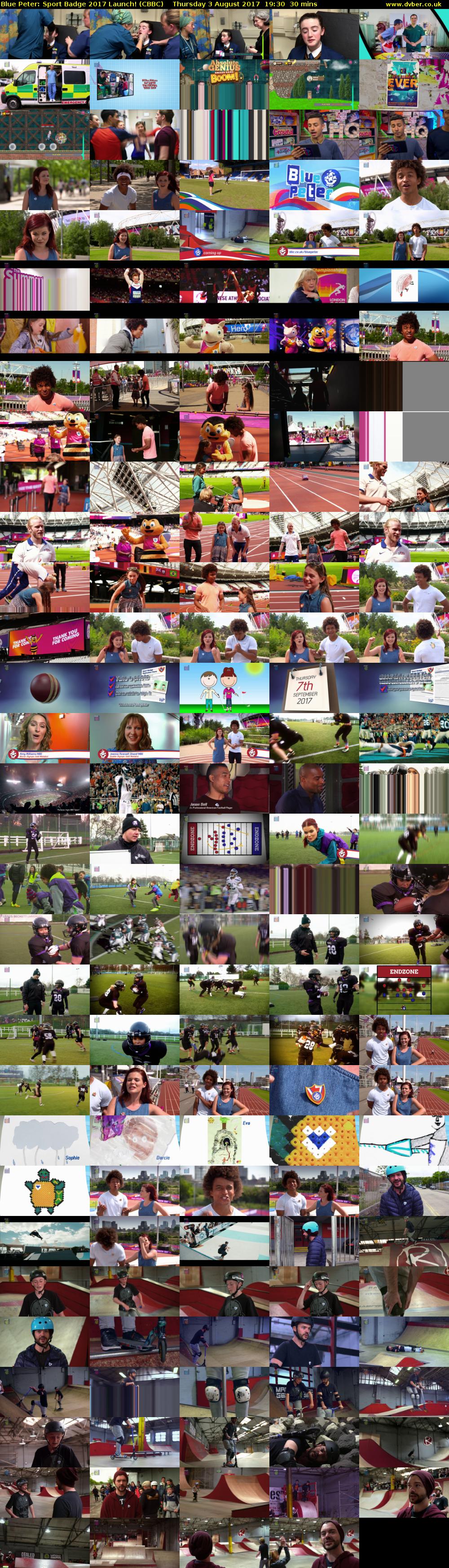 Blue Peter: Sport Badge 2017 Launch! (CBBC) Thursday 3 August 2017 19:30 - 20:00