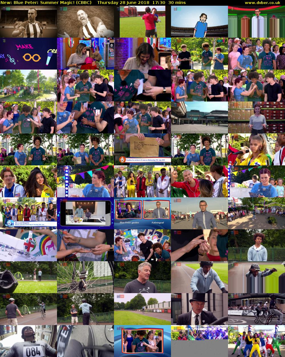 Blue Peter: Summer Magic! (CBBC) Thursday 28 June 2018 17:30 - 18:00