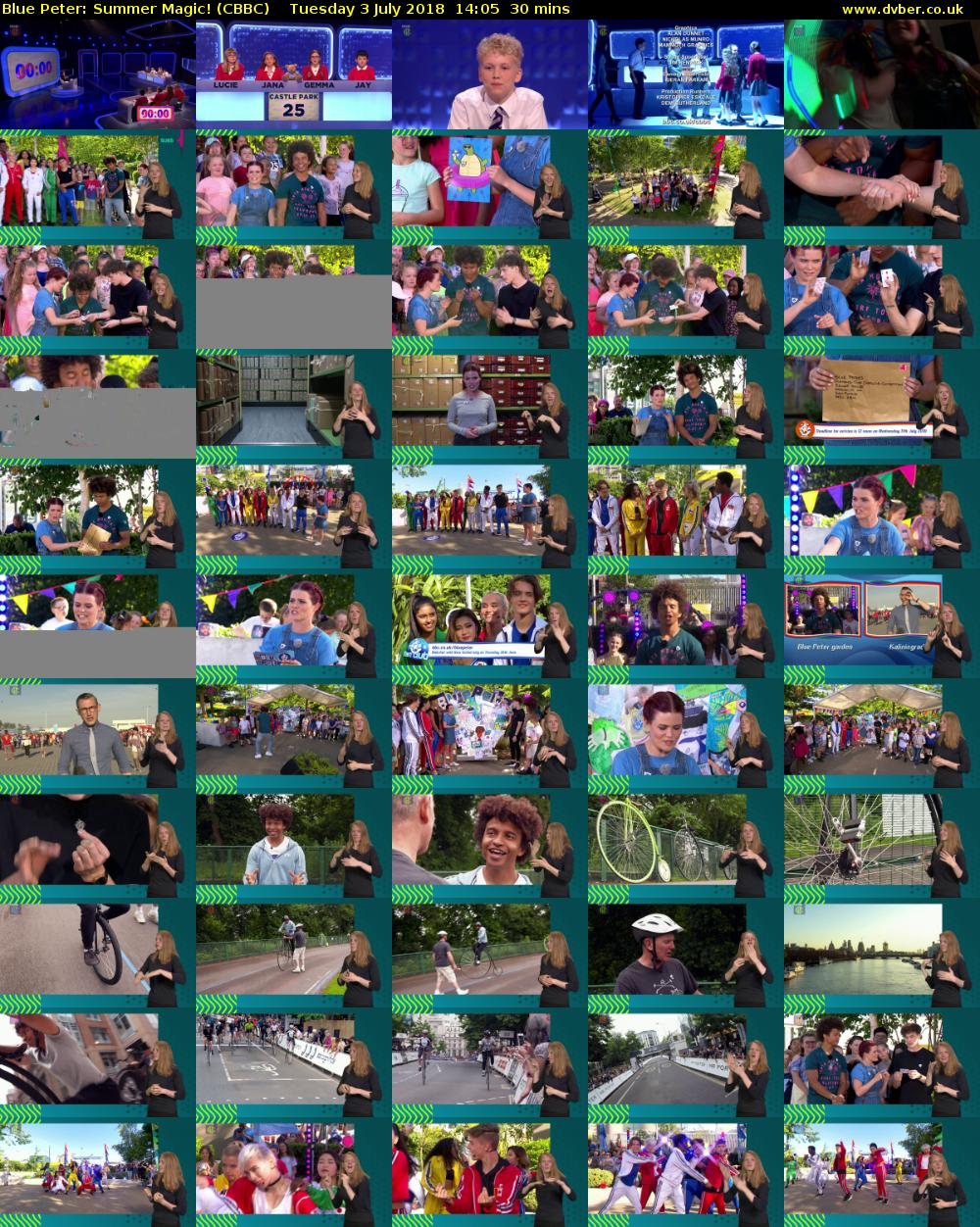 Blue Peter: Summer Magic! (CBBC) Tuesday 3 July 2018 14:05 - 14:35