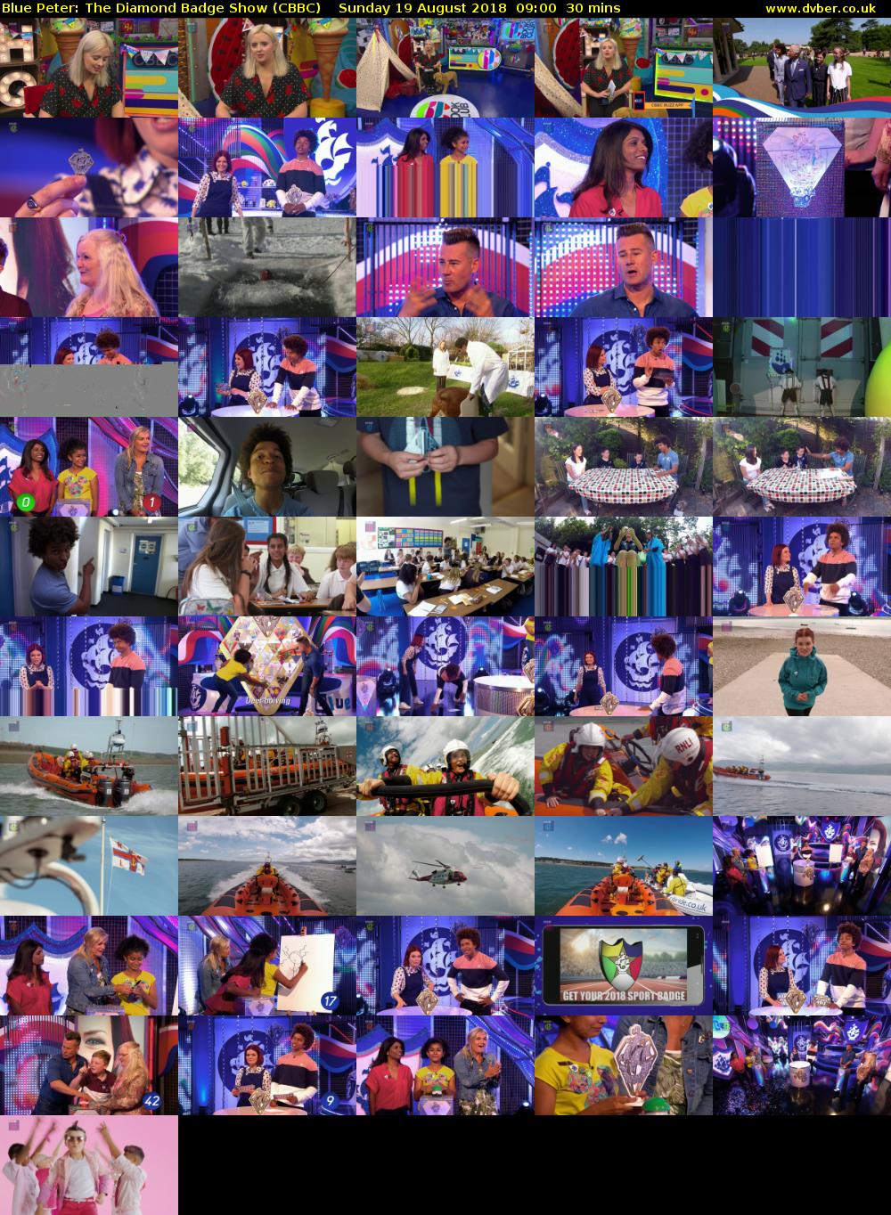 Blue Peter: The Diamond Badge Show (CBBC) Sunday 19 August 2018 09:00 - 09:30