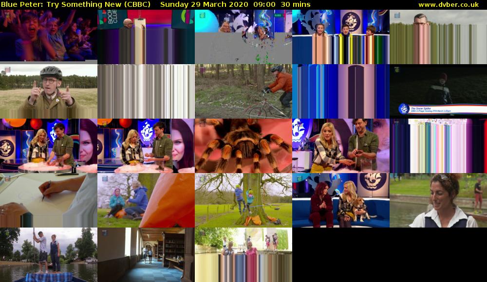 Blue Peter: Try Something New (CBBC) Sunday 29 March 2020 09:00 - 09:30
