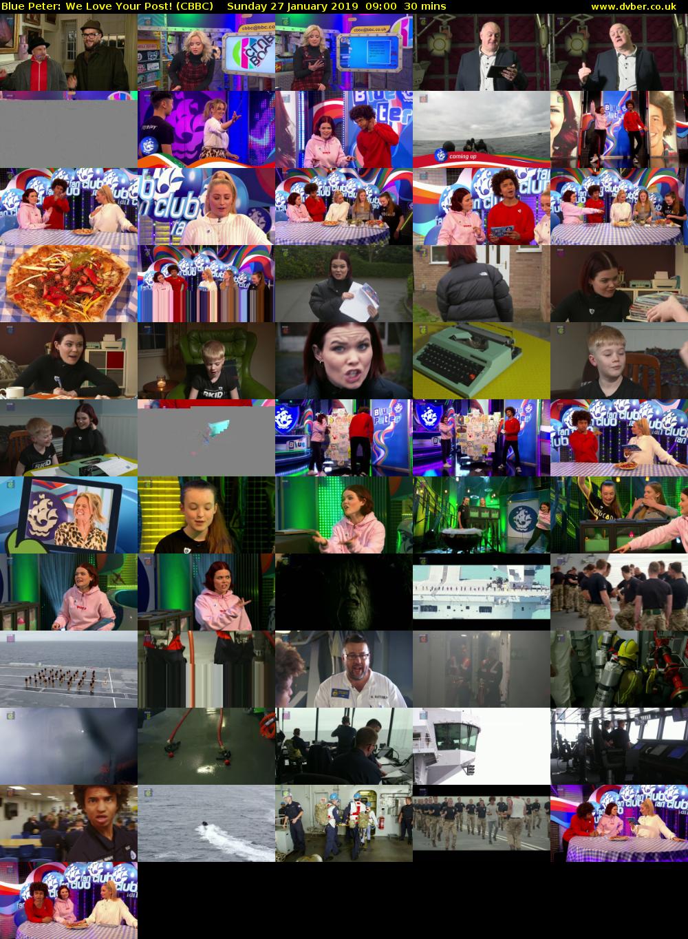 Blue Peter: We Love Your Post! (CBBC) Sunday 27 January 2019 09:00 - 09:30