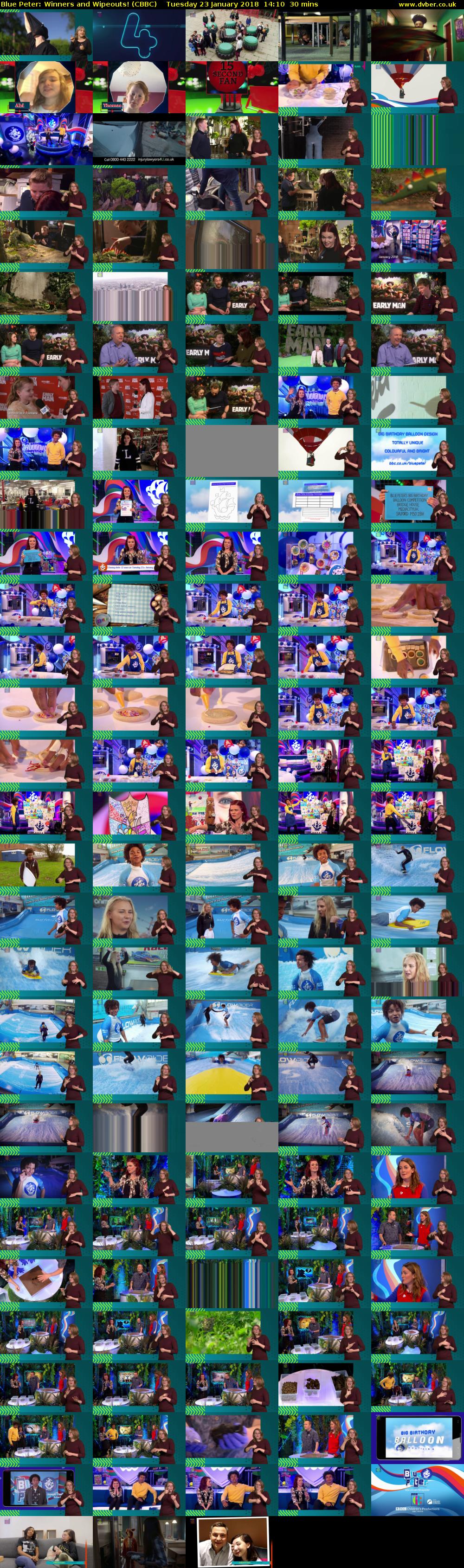 Blue Peter: Winners and Wipeouts! (CBBC) Tuesday 23 January 2018 14:10 - 14:40