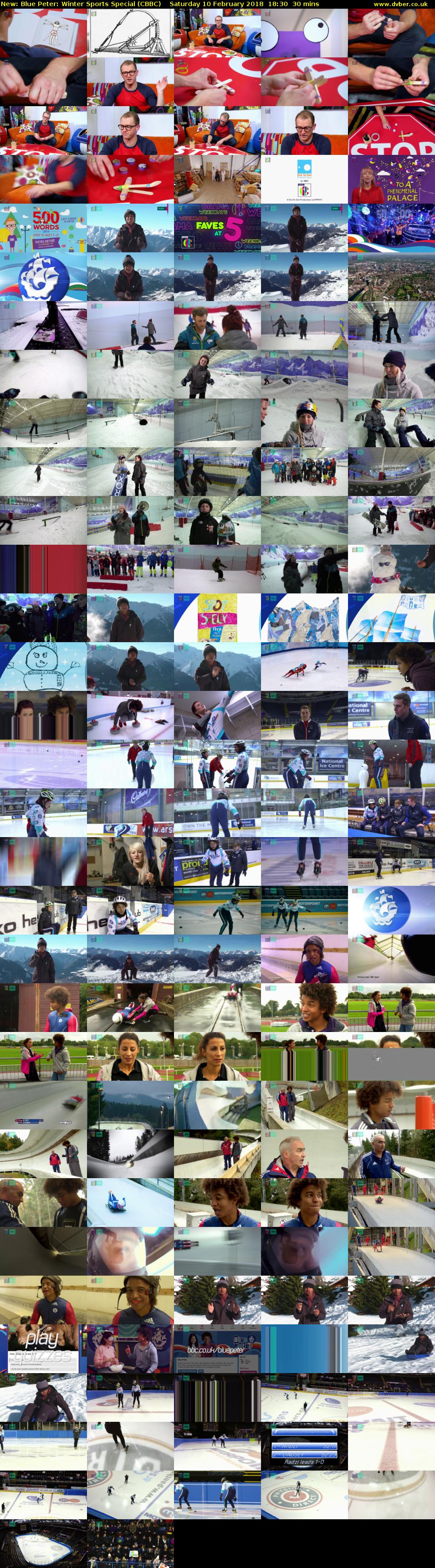 Blue Peter: Winter Sports Special (CBBC) Saturday 10 February 2018 18:30 - 19:00