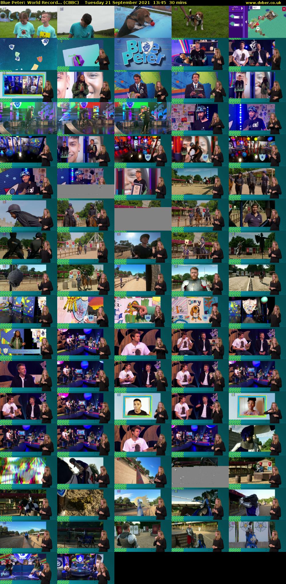 Blue Peter: World Record... (CBBC) Tuesday 21 September 2021 13:45 - 14:15