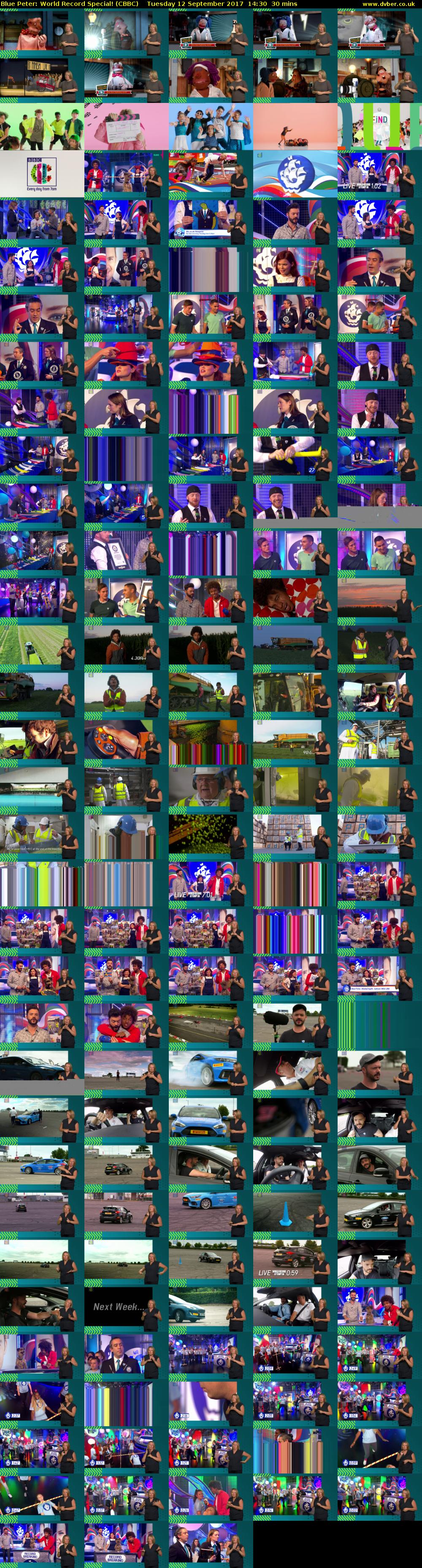 Blue Peter: World Record Special! (CBBC) Tuesday 12 September 2017 14:30 - 15:00