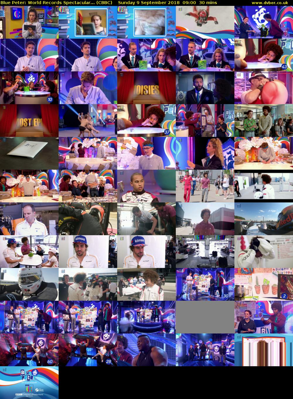 Blue Peter: World Records Spectacular... (CBBC) Sunday 9 September 2018 09:00 - 09:30