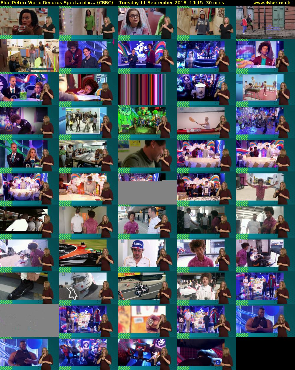 Blue Peter: World Records Spectacular... (CBBC) Tuesday 11 September 2018 14:15 - 14:45