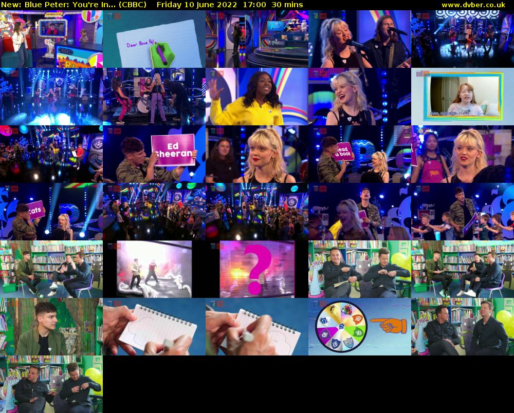 Blue Peter: You're In... (CBBC) Friday 10 June 2022 17:00 - 17:30