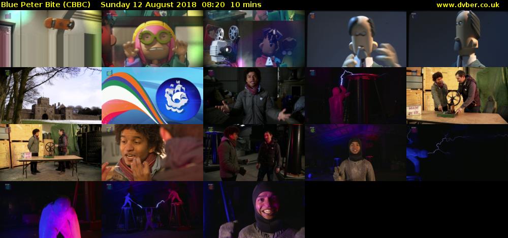 Blue Peter Bite (CBBC) Sunday 12 August 2018 08:20 - 08:30