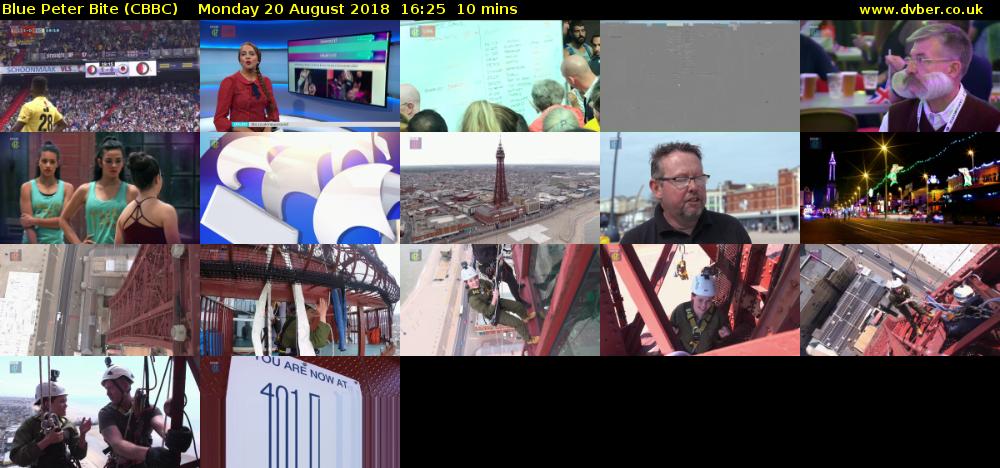 Blue Peter Bite (CBBC) Monday 20 August 2018 16:25 - 16:35