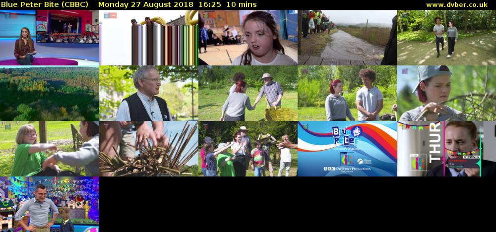 Blue Peter Bite (CBBC) Monday 27 August 2018 16:25 - 16:35