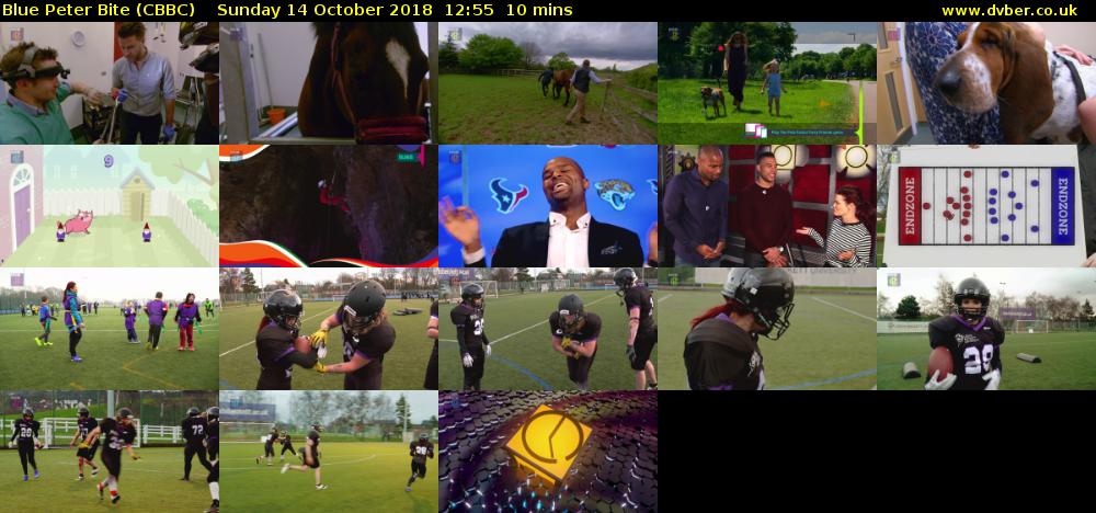 Blue Peter Bite (CBBC) Sunday 14 October 2018 12:55 - 13:05