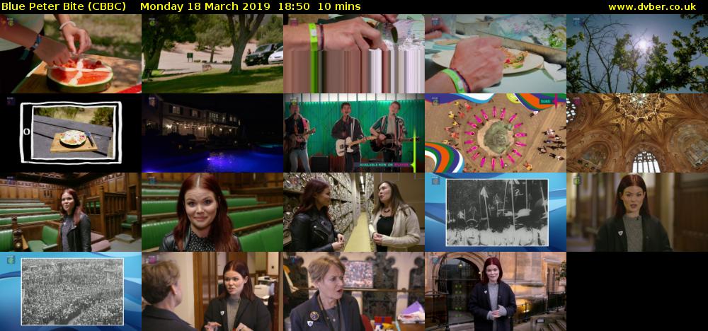 Blue Peter Bite (CBBC) Monday 18 March 2019 18:50 - 19:00