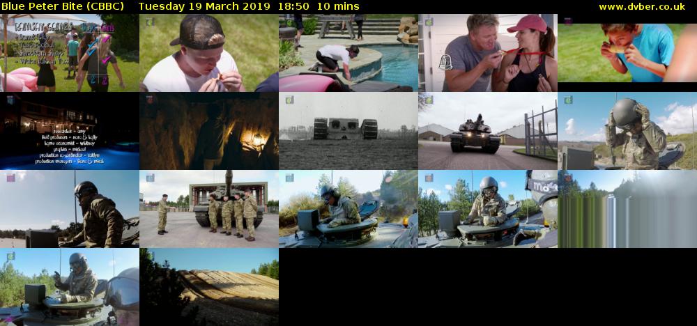 Blue Peter Bite (CBBC) Tuesday 19 March 2019 18:50 - 19:00