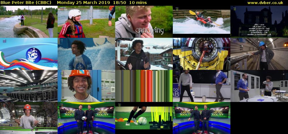 Blue Peter Bite (CBBC) Monday 25 March 2019 18:50 - 19:00