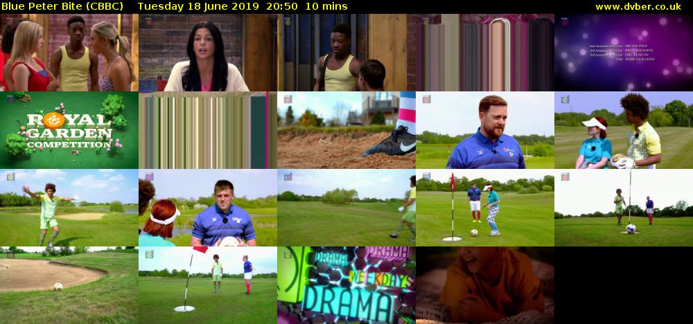 Blue Peter Bite (CBBC) Tuesday 18 June 2019 20:50 - 21:00