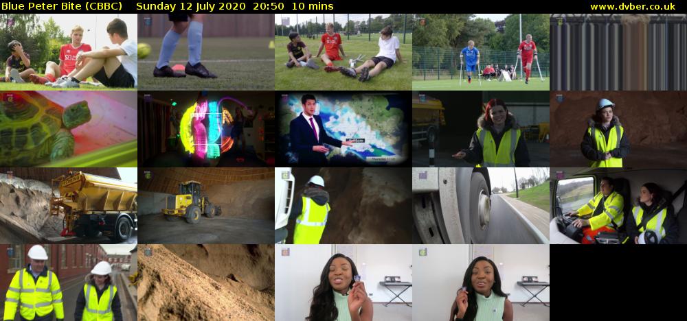 Blue Peter Bite (CBBC) Sunday 12 July 2020 20:50 - 21:00