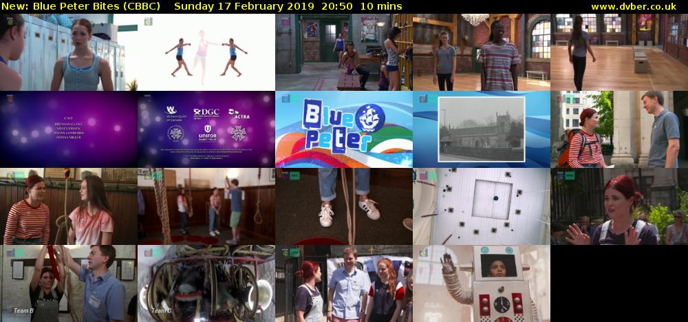 Blue Peter Bites (CBBC) Sunday 17 February 2019 20:50 - 21:00