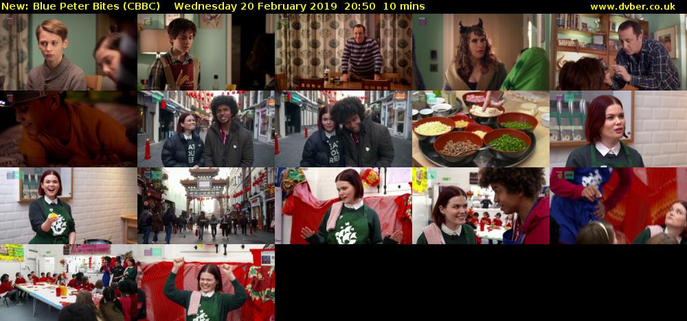 Blue Peter Bites (CBBC) Wednesday 20 February 2019 20:50 - 21:00