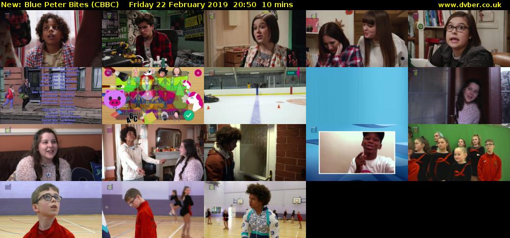 Blue Peter Bites (CBBC) Friday 22 February 2019 20:50 - 21:00