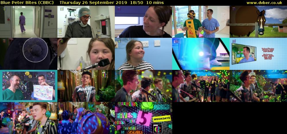 Blue Peter Bites (CBBC) Thursday 26 September 2019 18:50 - 19:00