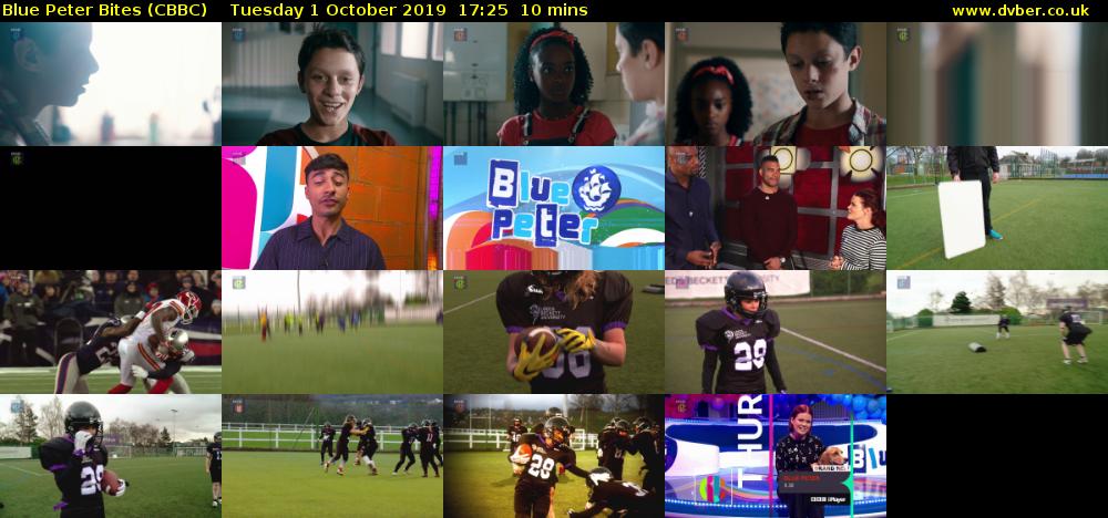 Blue Peter Bites (CBBC) Tuesday 1 October 2019 17:25 - 17:35