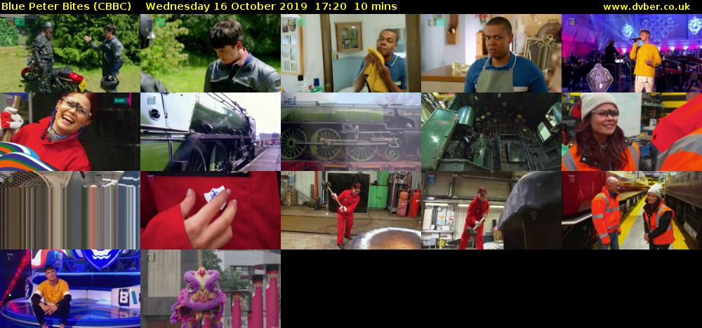 Blue Peter Bites (CBBC) Wednesday 16 October 2019 17:20 - 17:30