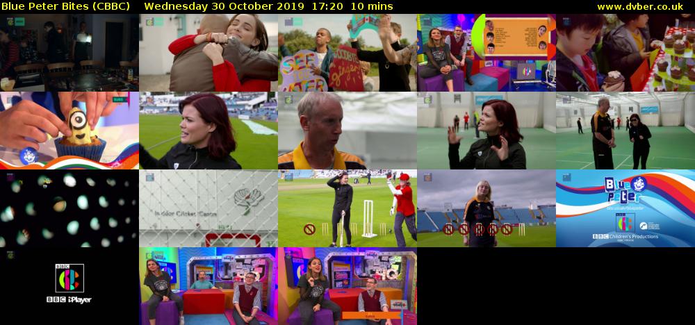 Blue Peter Bites (CBBC) Wednesday 30 October 2019 17:20 - 17:30