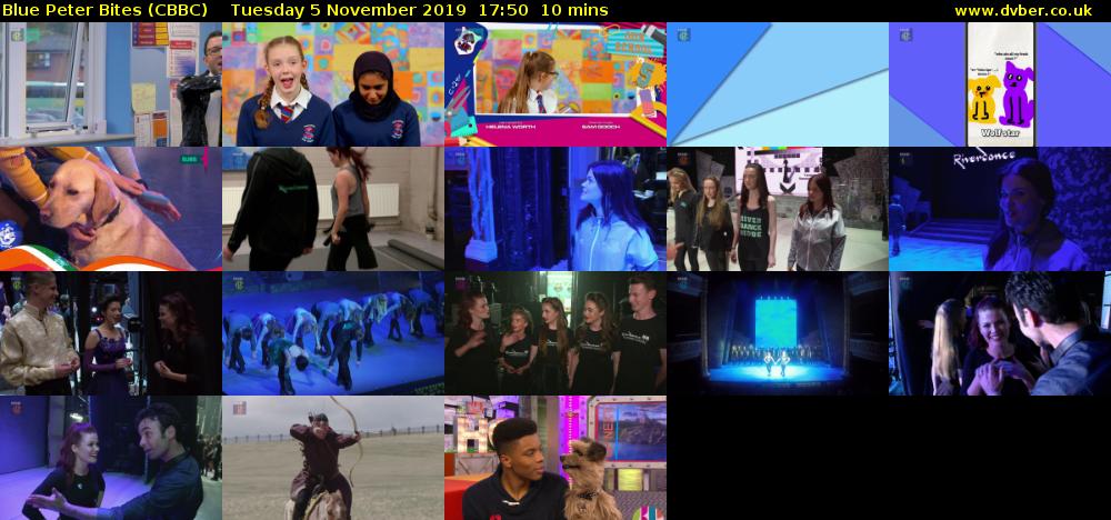 Blue Peter Bites (CBBC) Tuesday 5 November 2019 17:50 - 18:00