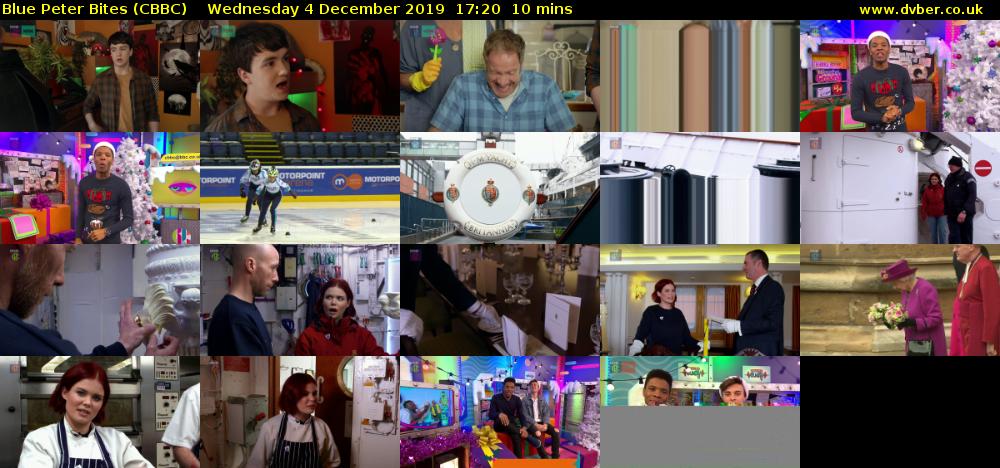 Blue Peter Bites (CBBC) Wednesday 4 December 2019 17:20 - 17:30