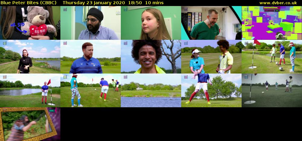 Blue Peter Bites (CBBC) Thursday 23 January 2020 18:50 - 19:00