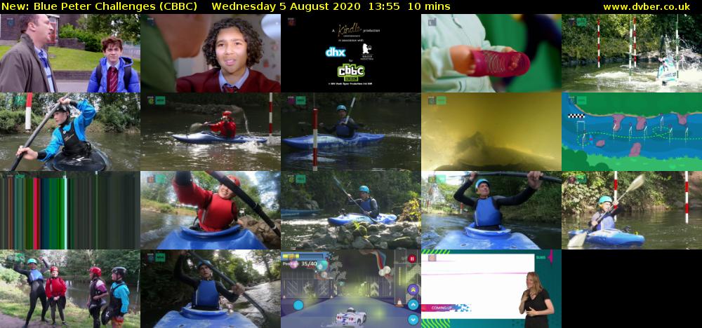 Blue Peter Challenges (CBBC) Wednesday 5 August 2020 13:55 - 14:05