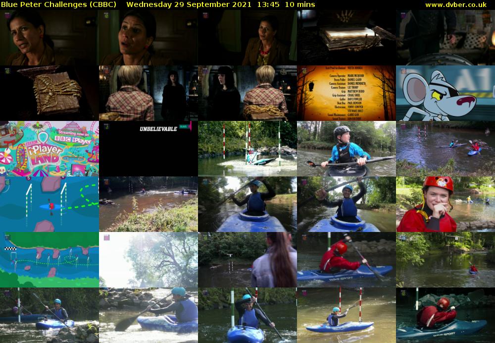 Blue Peter Challenges (CBBC) Wednesday 29 September 2021 13:45 - 13:55