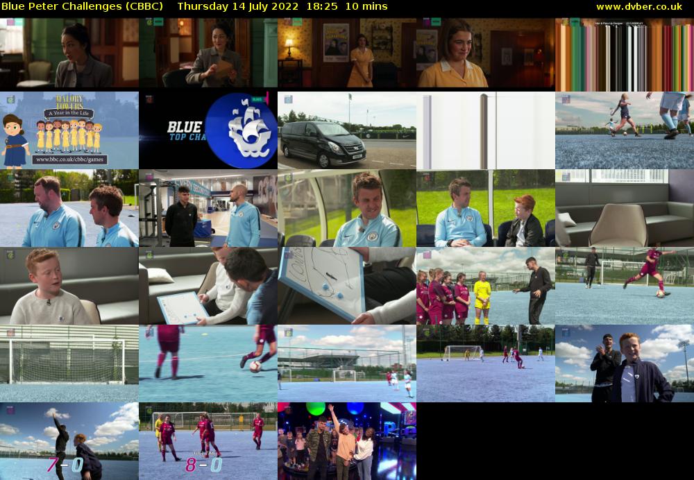 Blue Peter Challenges (CBBC) Thursday 14 July 2022 18:25 - 18:35