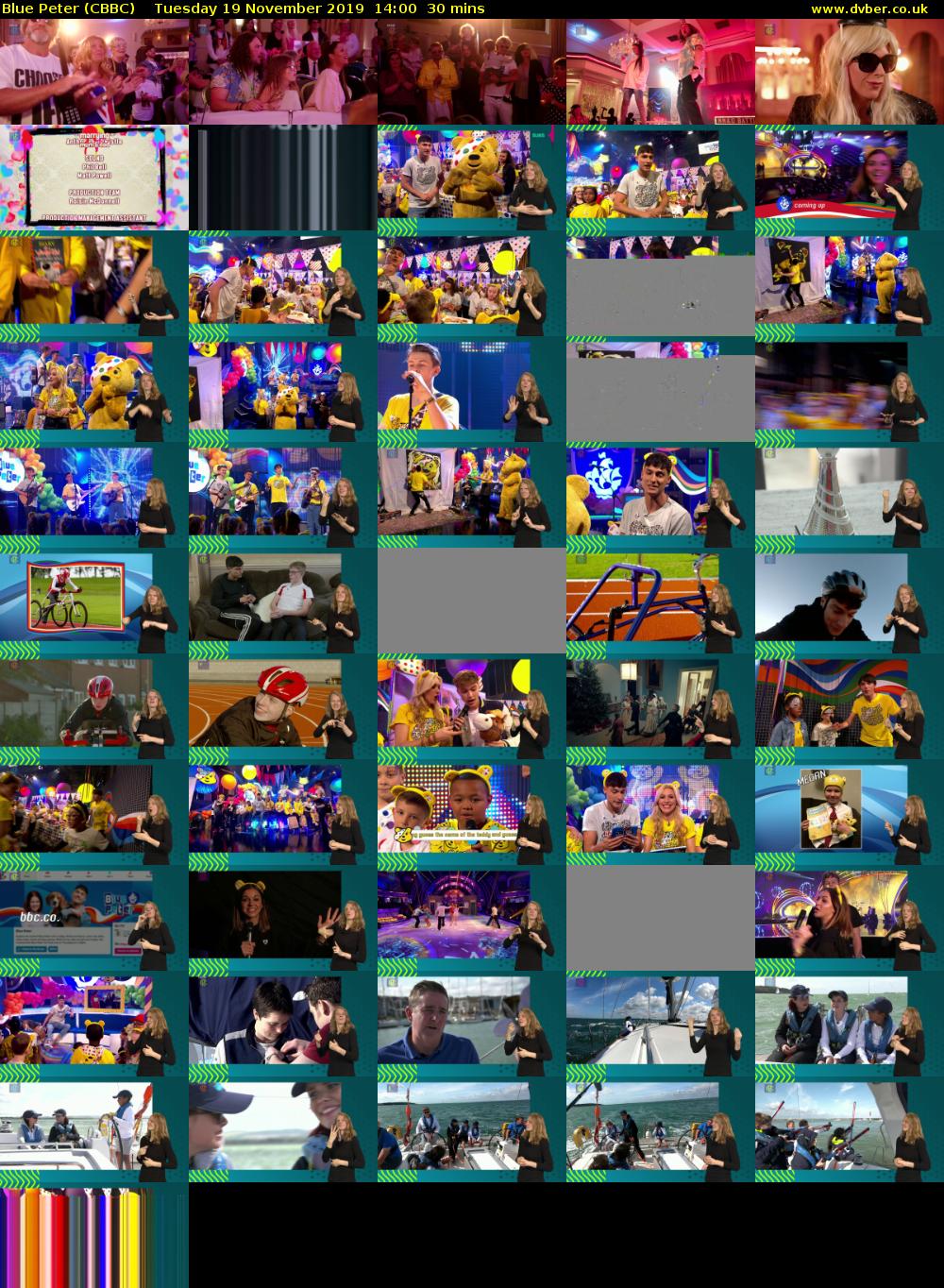 Blue Peter (CBBC) Tuesday 19 November 2019 14:00 - 14:30