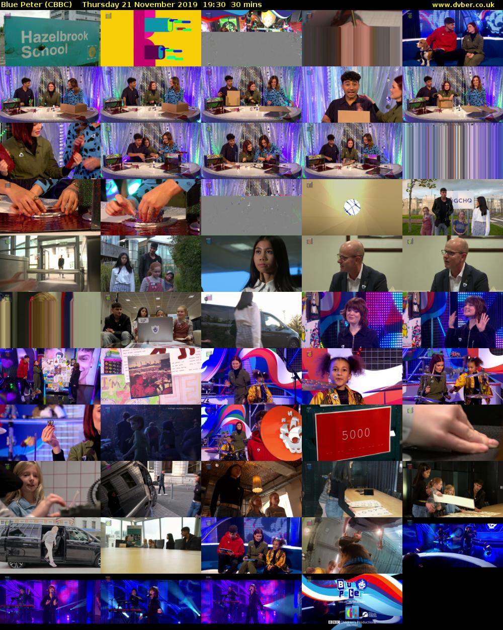 Blue Peter (CBBC) Thursday 21 November 2019 19:30 - 20:00