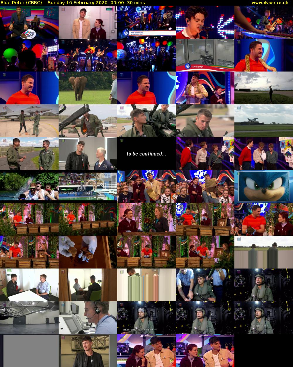 Blue Peter (CBBC) Sunday 16 February 2020 09:00 - 09:30